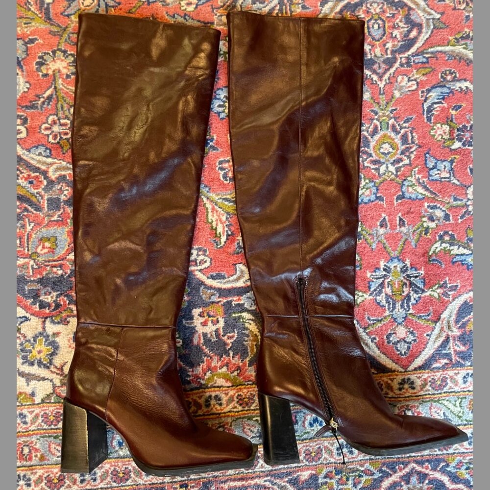 Zara Dark Red Boots